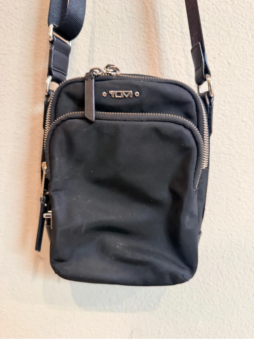 TUMI Voyageur Ruma Crossbody Bag Black Nylon Travel Organizer